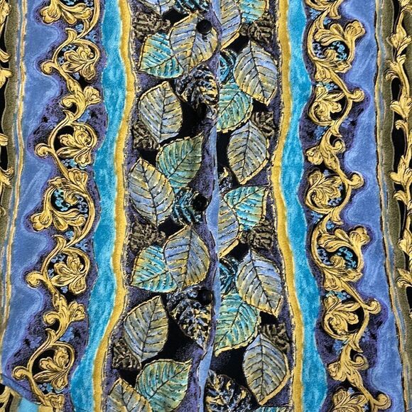 90s vintage Jeri Marque Patterened Button Down Top Medium - Picture 2 of 6